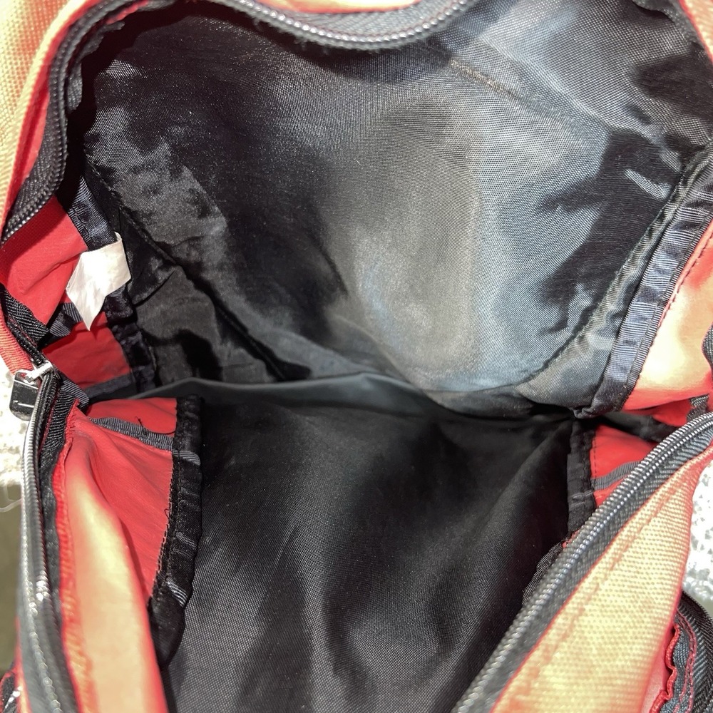 Nike Red Black Logo Backpack School Bag Sports Travel Gym Book Bag - Picture 4 of 7